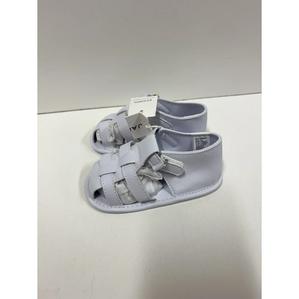 NWT - Janie and Jack Baby White Sandals 18-24m